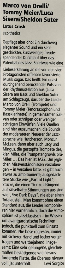 Review CDLotus Crash – Jazz Podium